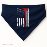 Wildland Firefighter Axe American Flag Thin Red Line Fireman USA-Made Doggie Bandana thumb 0