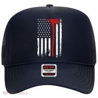 Wildland Firefighter Axe American Flag Thin Red Line Fireman Hat thumb 0