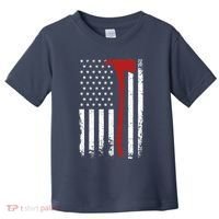 Wildland Firefighter Axe American Flag Thin Red Line Fireman Toddler T-Shirt thumb 0