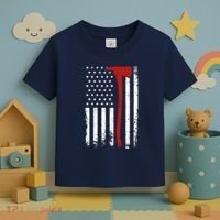 Wildland Firefighter Axe American Flag Thin Red Line Fireman Toddler T-Shirt thumb 3
