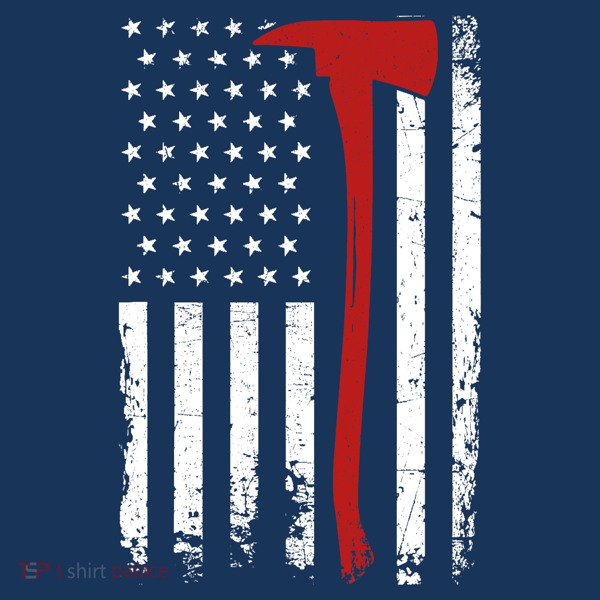 Wildland Firefighter Axe American Flag Thin Red Line Fireman Women's T-Shirt