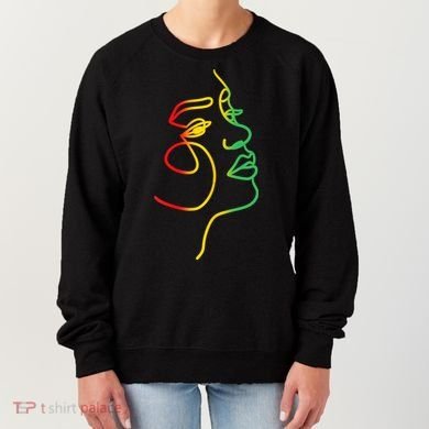 Womens Face Abstract Juneteenth Art Back History Women African Women's Sweatshirt