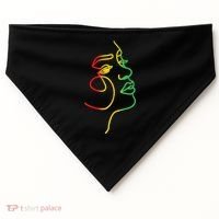 Womens Face Abstract Juneteenth Art Back History Women African USA-Made Doggie Bandana thumb 0