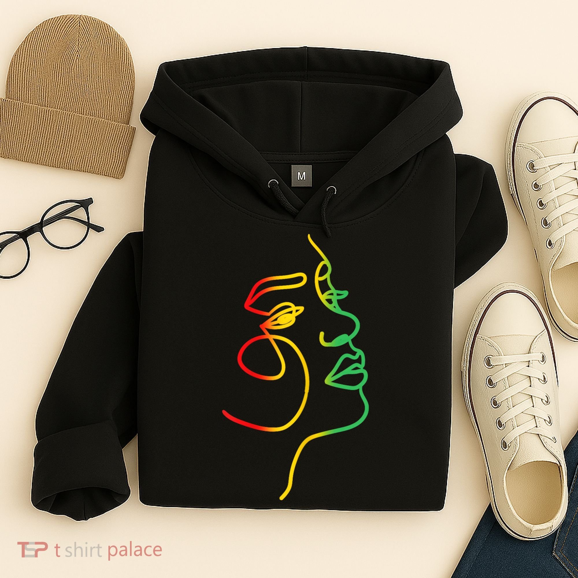 Womens Face Abstract Juneteenth Art Back History Women African Hoodie