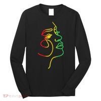 Womens Face Abstract Juneteenth Art Back History Women African Long Sleeve Shirt thumb 0