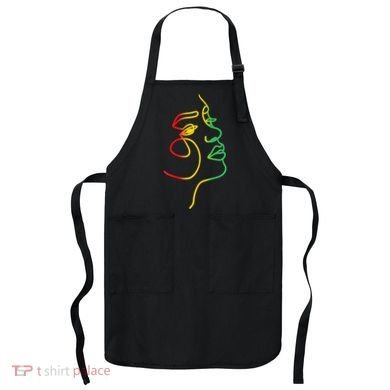 Womens Face Abstract Juneteenth Art Back History Women African Apron