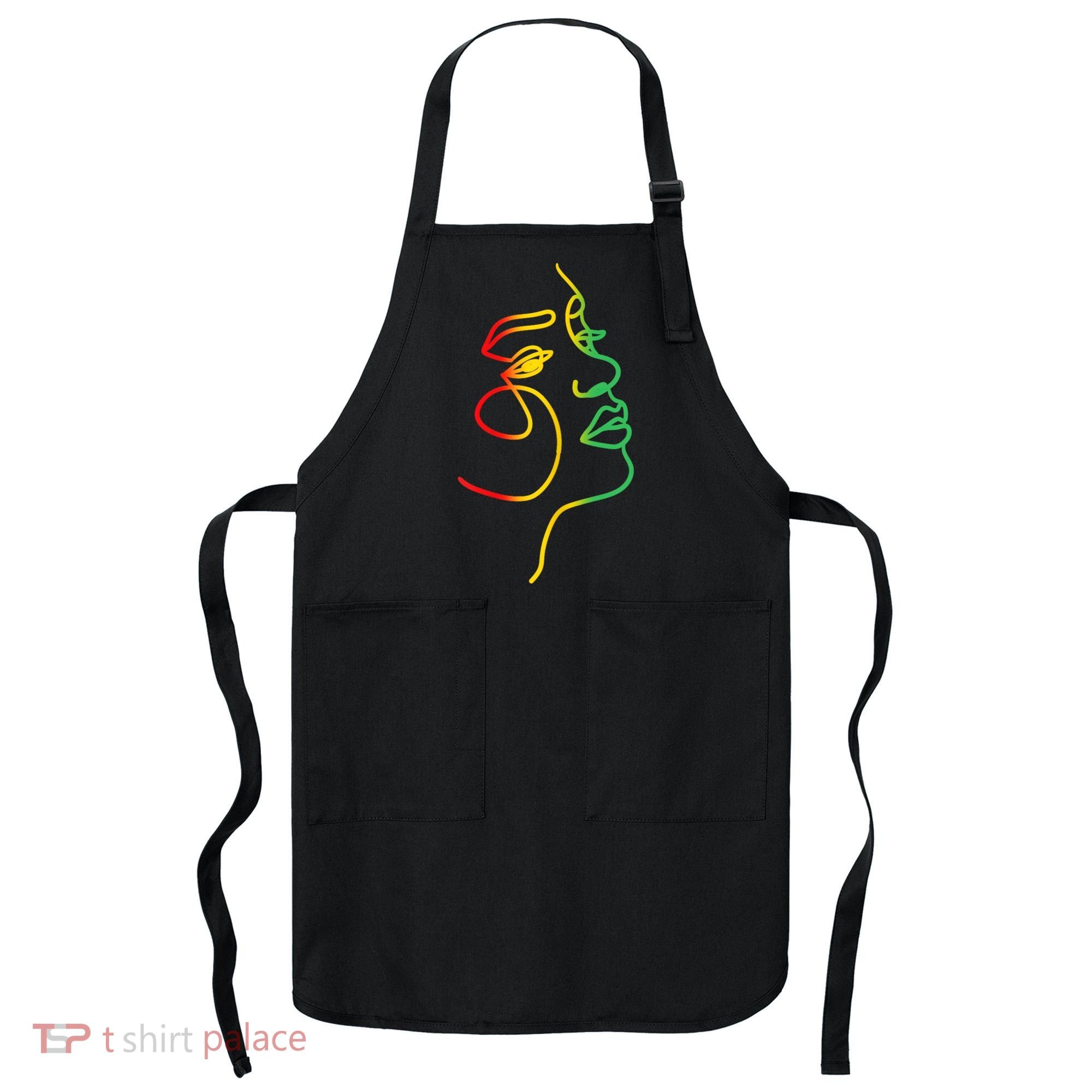 Womens Face Abstract Juneteenth Art Back History Women African Apron