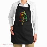 Womens Face Abstract Juneteenth Art Back History Women African Apron thumb 2