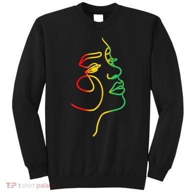 Womens Face Abstract Juneteenth Art Back History Women African Sweatshirt
