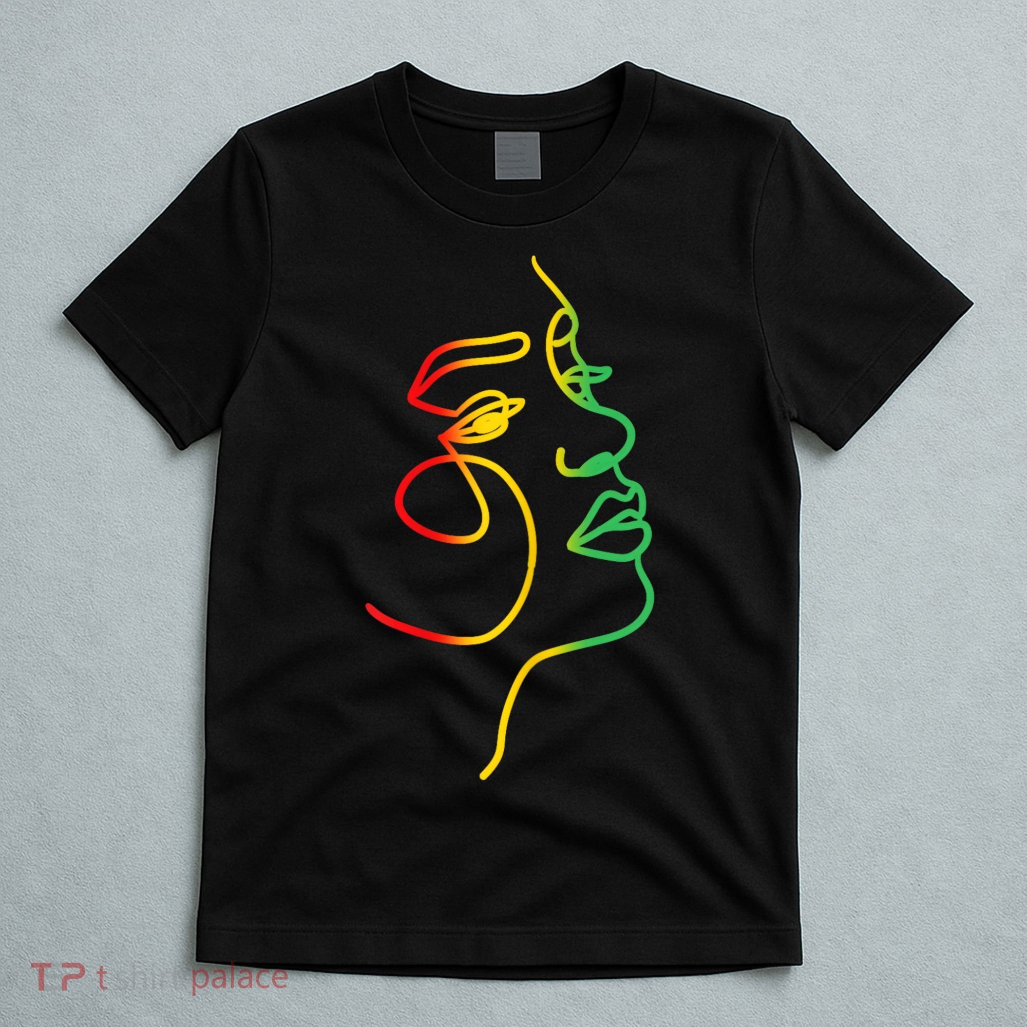 Womens Face Abstract Juneteenth Art Back History Women African T-Shirt
