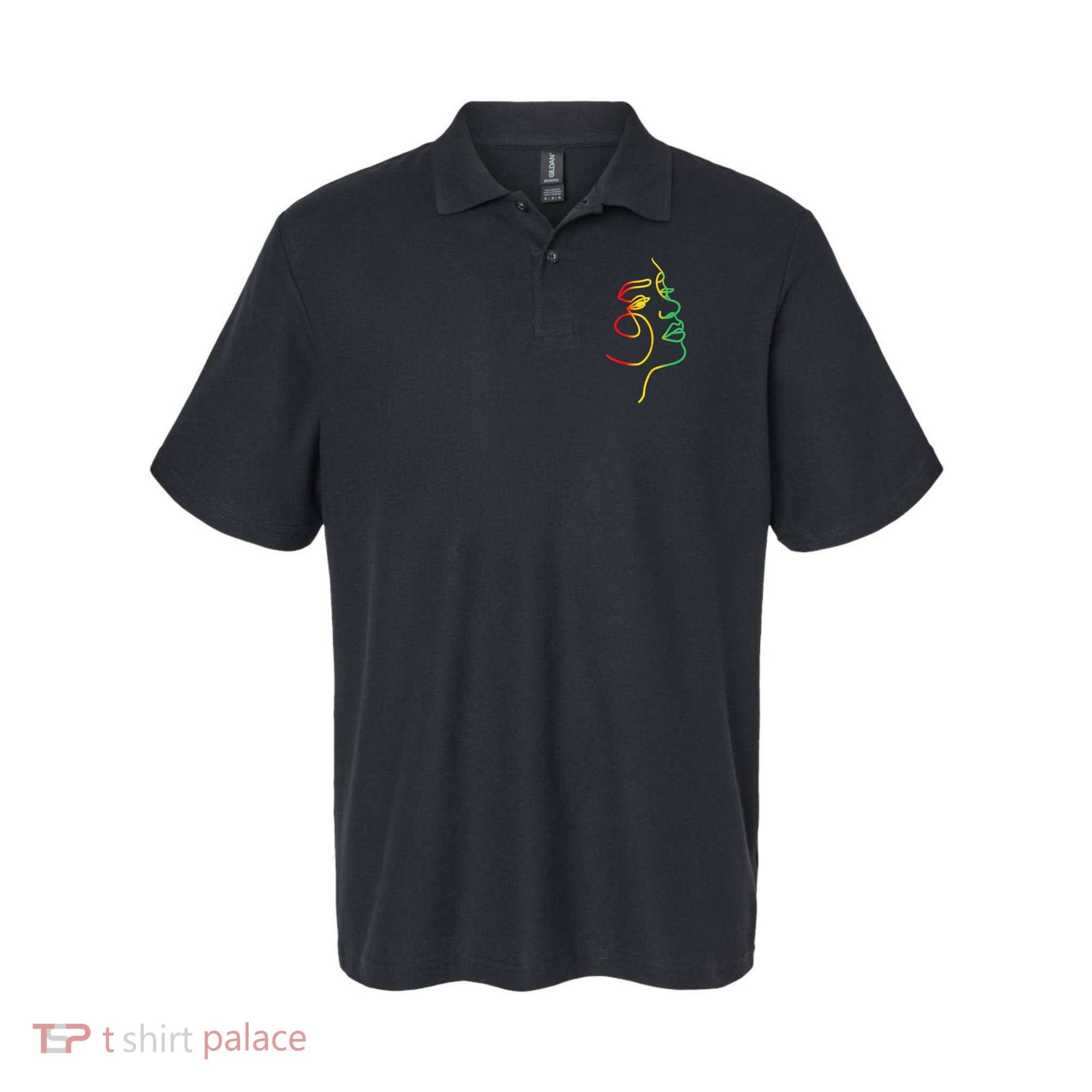 Womens Face Abstract Juneteenth Art Back History Women African Polo