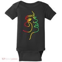 Womens Face Abstract Juneteenth Art Back History Women African Baby Bodysuit thumb 0