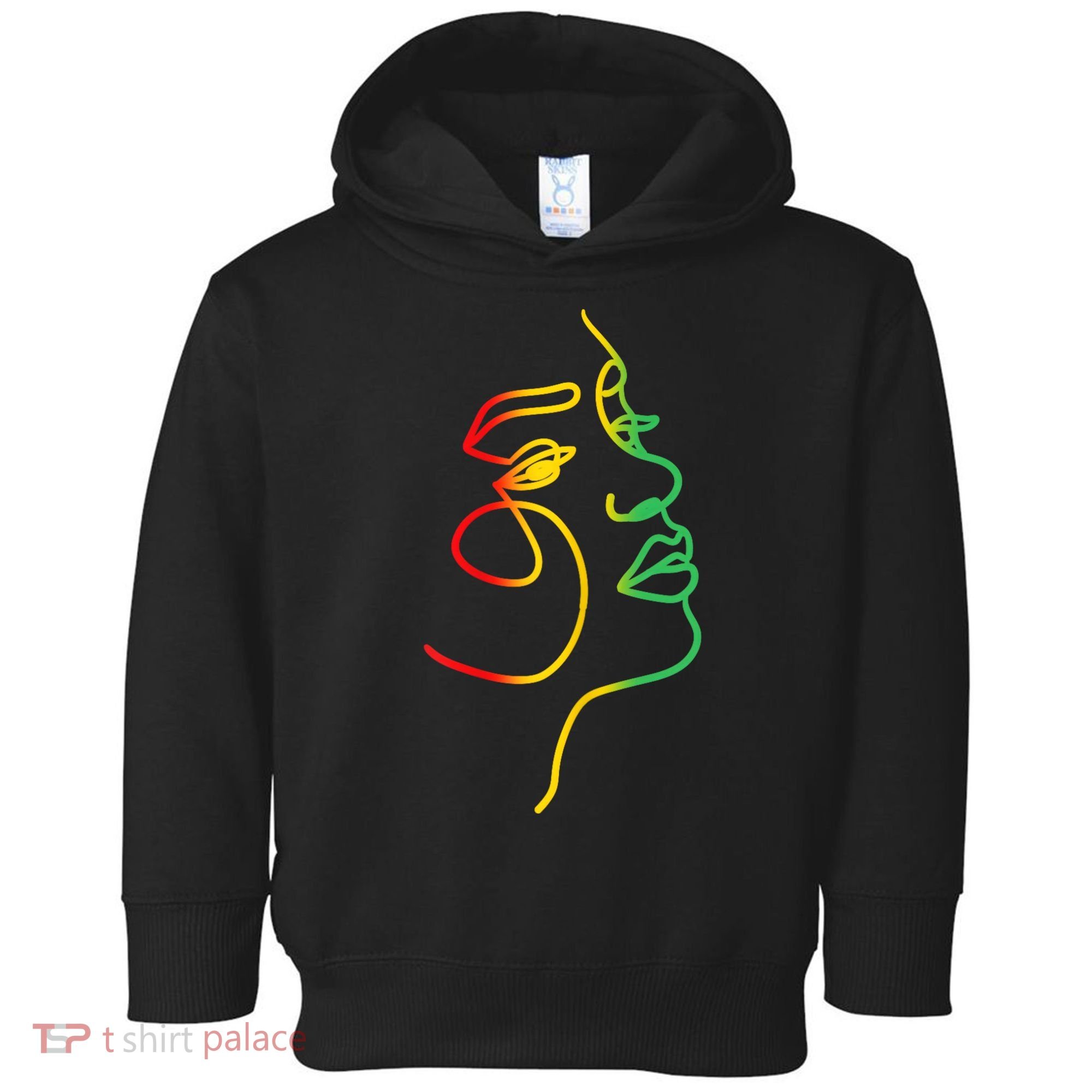 Womens Face Abstract Juneteenth Art Back History Women African Toddler Hoodie