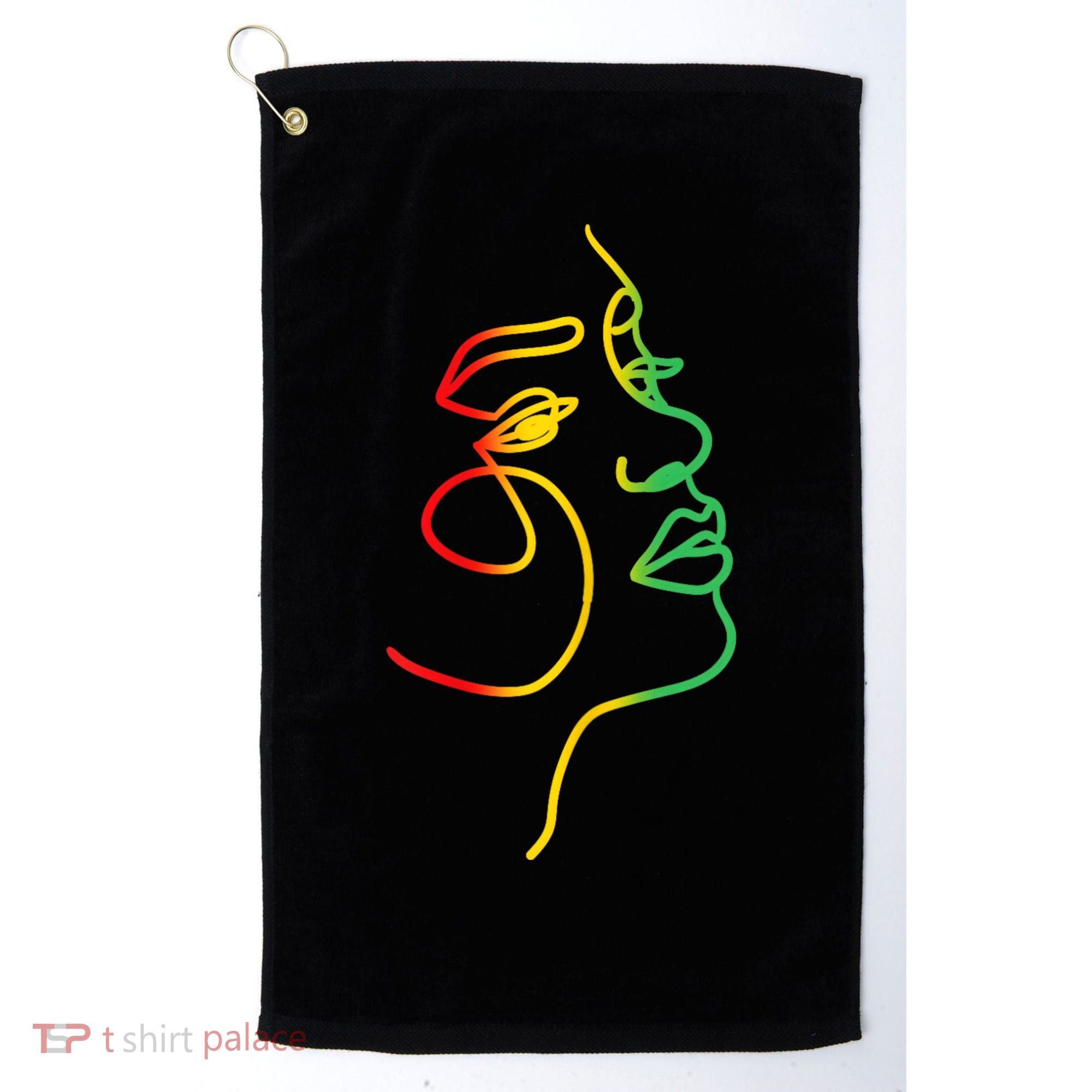 Womens Face Abstract Juneteenth Art Back History Women African Golf Towel