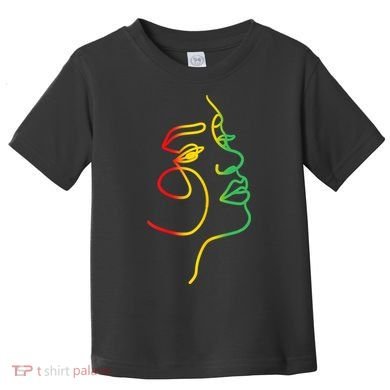 Womens Face Abstract Juneteenth Art Back History Women African Toddler T-Shirt