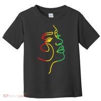 Womens Face Abstract Juneteenth Art Back History Women African Toddler T-Shirt thumb 0