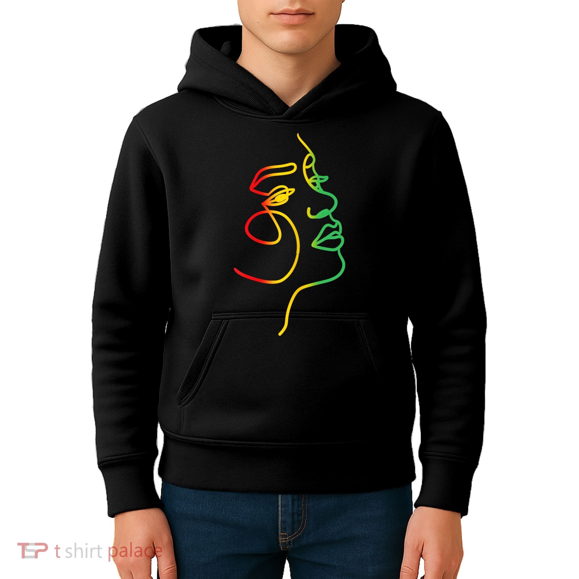 Womens Face Abstract Juneteenth Art Back History Women African Kids Hoodie