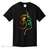 Womens Face Abstract Juneteenth Art Back History Women African Kids T-Shirt thumb 0