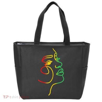 Womens Face Abstract Juneteenth Art Back History Women African Tote Bag