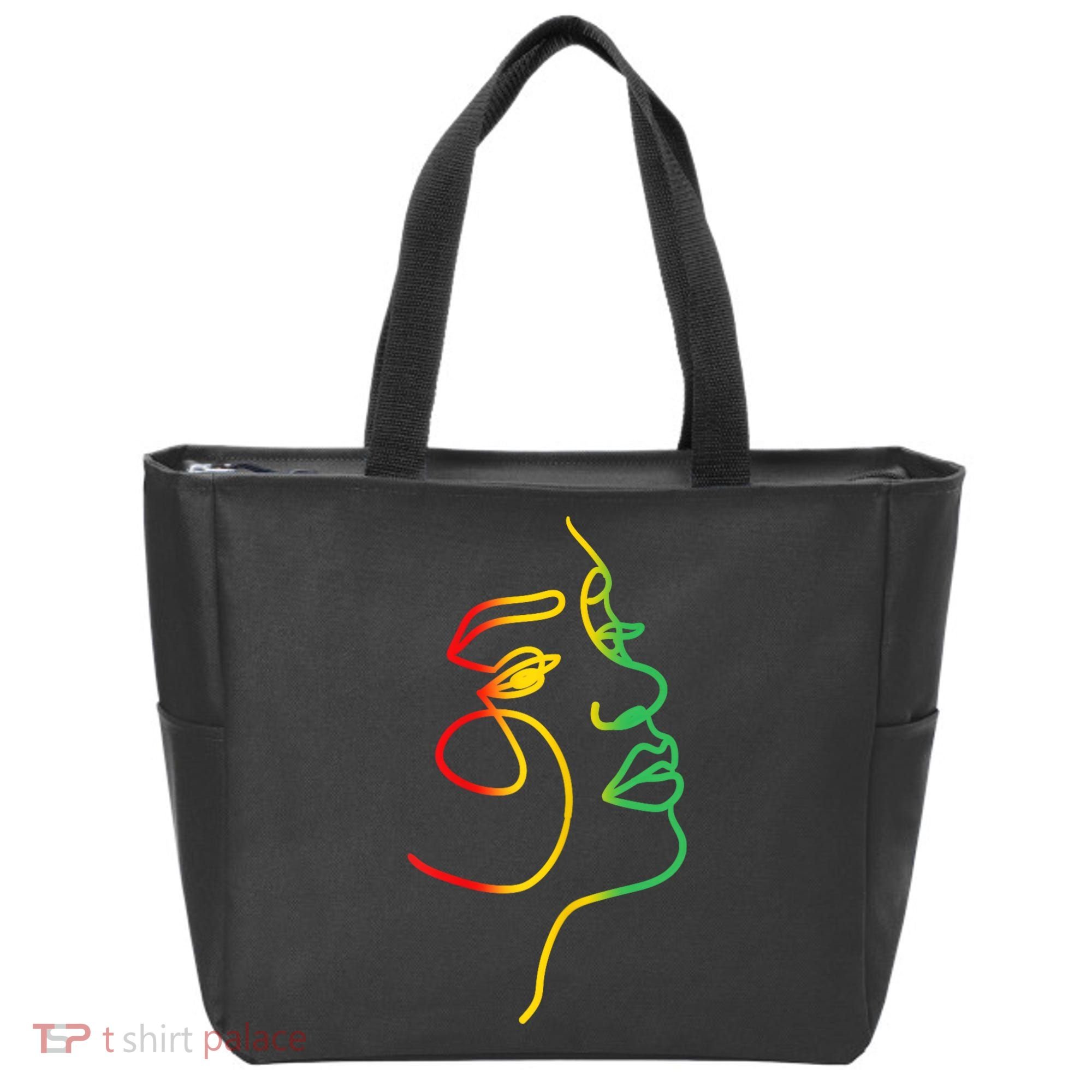 Womens Face Abstract Juneteenth Art Back History Women African Tote Bag