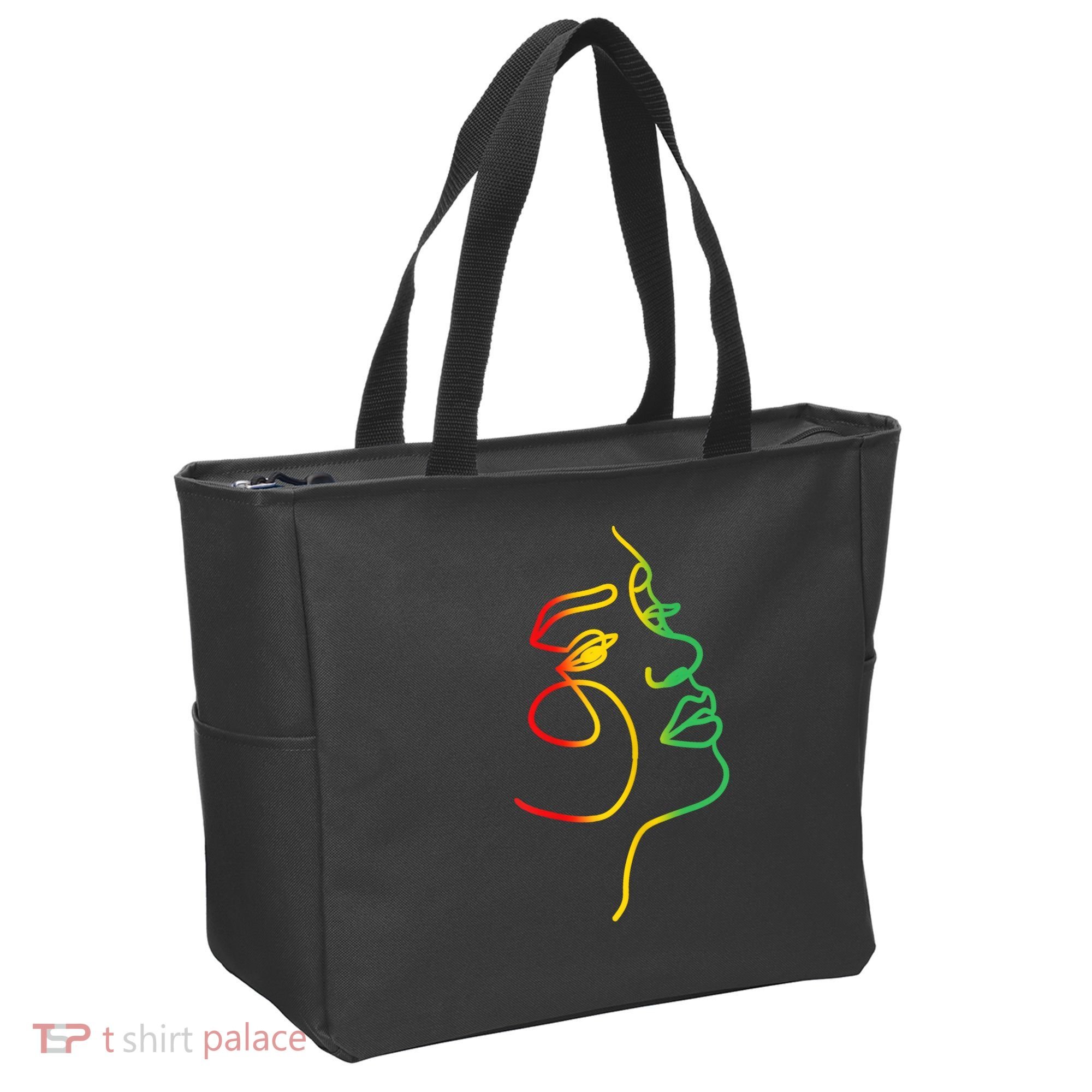 Womens Face Abstract Juneteenth Art Back History Women African Tote Bag