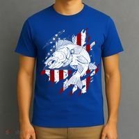 Walleye Fishing American Flag Usa Patriotic Fisherman Cool Gift T-Shirt thumb 3