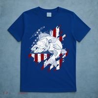 Walleye Fishing American Flag Usa Patriotic Fisherman Cool Gift T-Shirt thumb 5