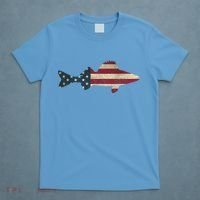 Walleye Fishing American Flag Vintage Patriotic Fisherman Gift T-Shirt thumb 4