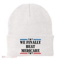 We Finally Beat Medicare Funny Political Beanie thumb 0
