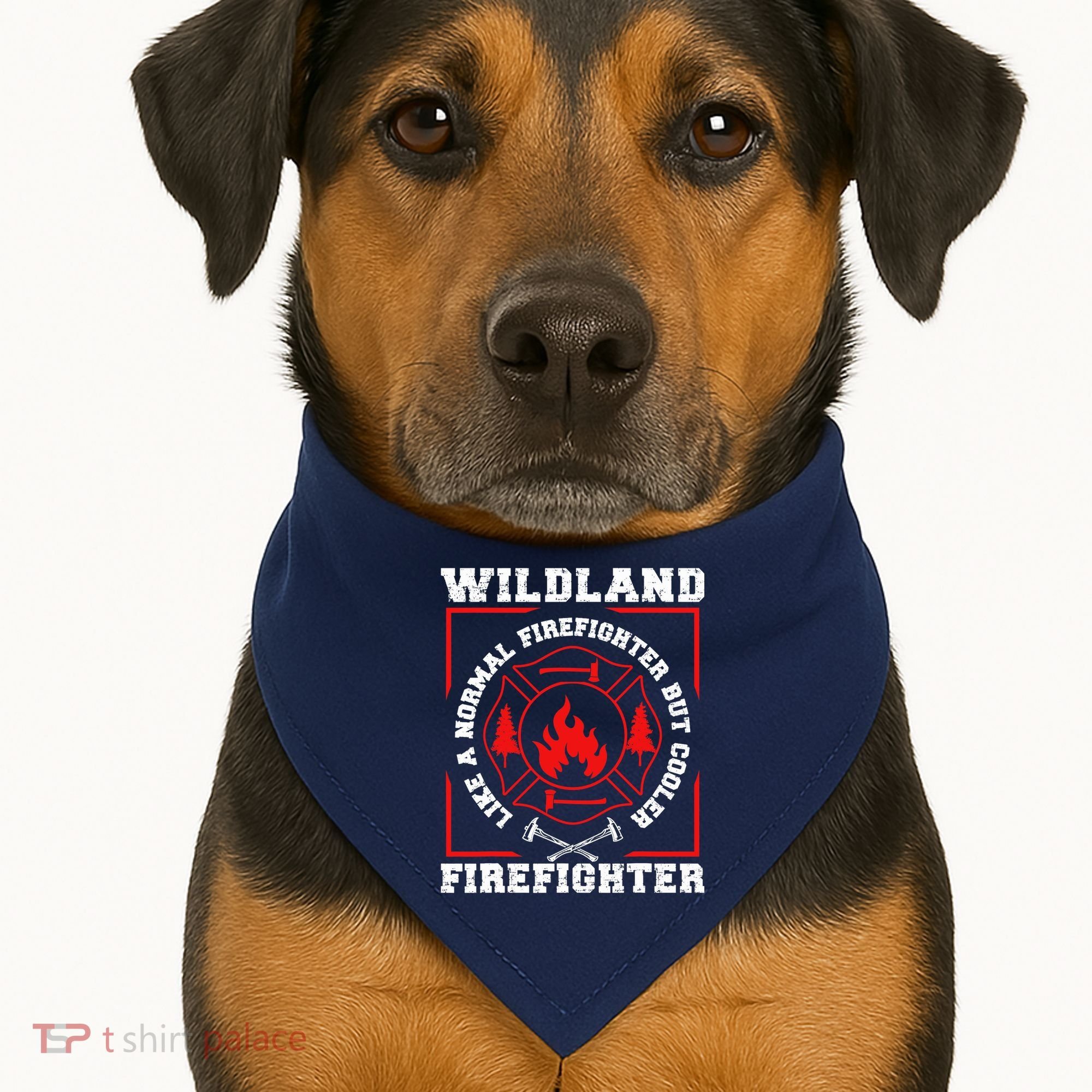 Wildland Firefighter But Cooler Wildland Fireman USA-Made Doggie Bandana