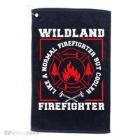 Wildland Firefighter But Cooler Wildland Fireman Golf Towel thumb 0