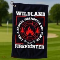 Wildland Firefighter But Cooler Wildland Fireman Golf Towel thumb 1