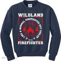 Wildland Firefighter But Cooler Wildland Fireman Kids Sweatshirt thumb 0