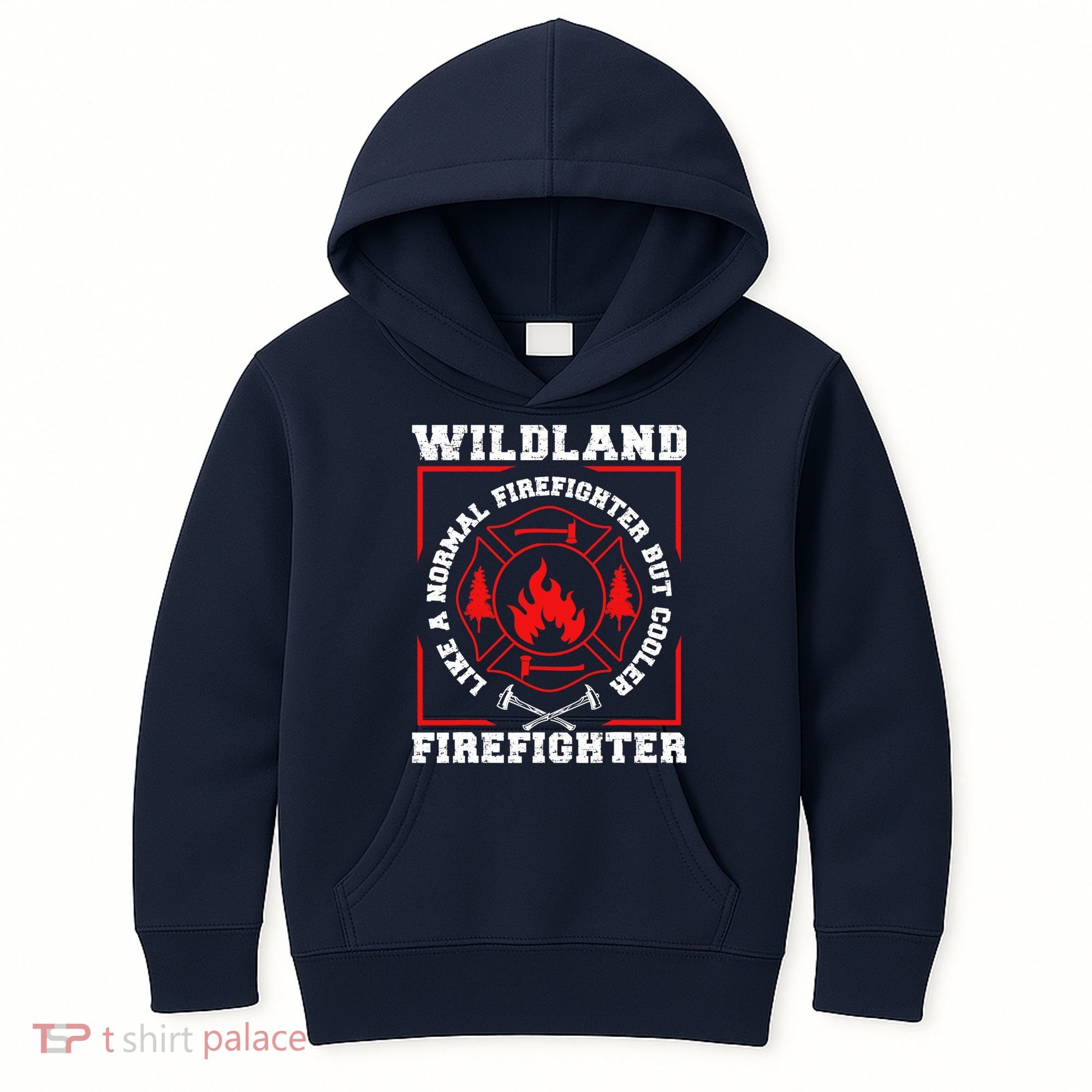 Wildland Firefighter But Cooler Wildland Fireman Kids Hoodie