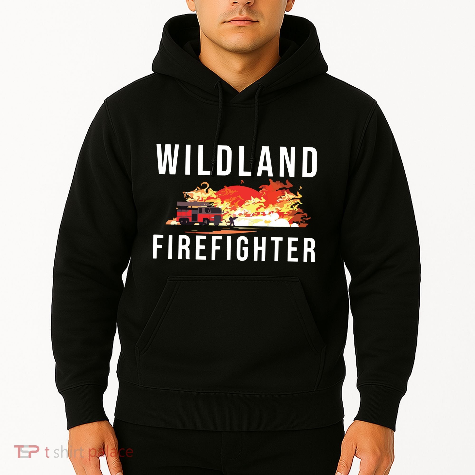 Wildland Firefighter Boots Fireman Fire Rescue Firefighting Hoodie