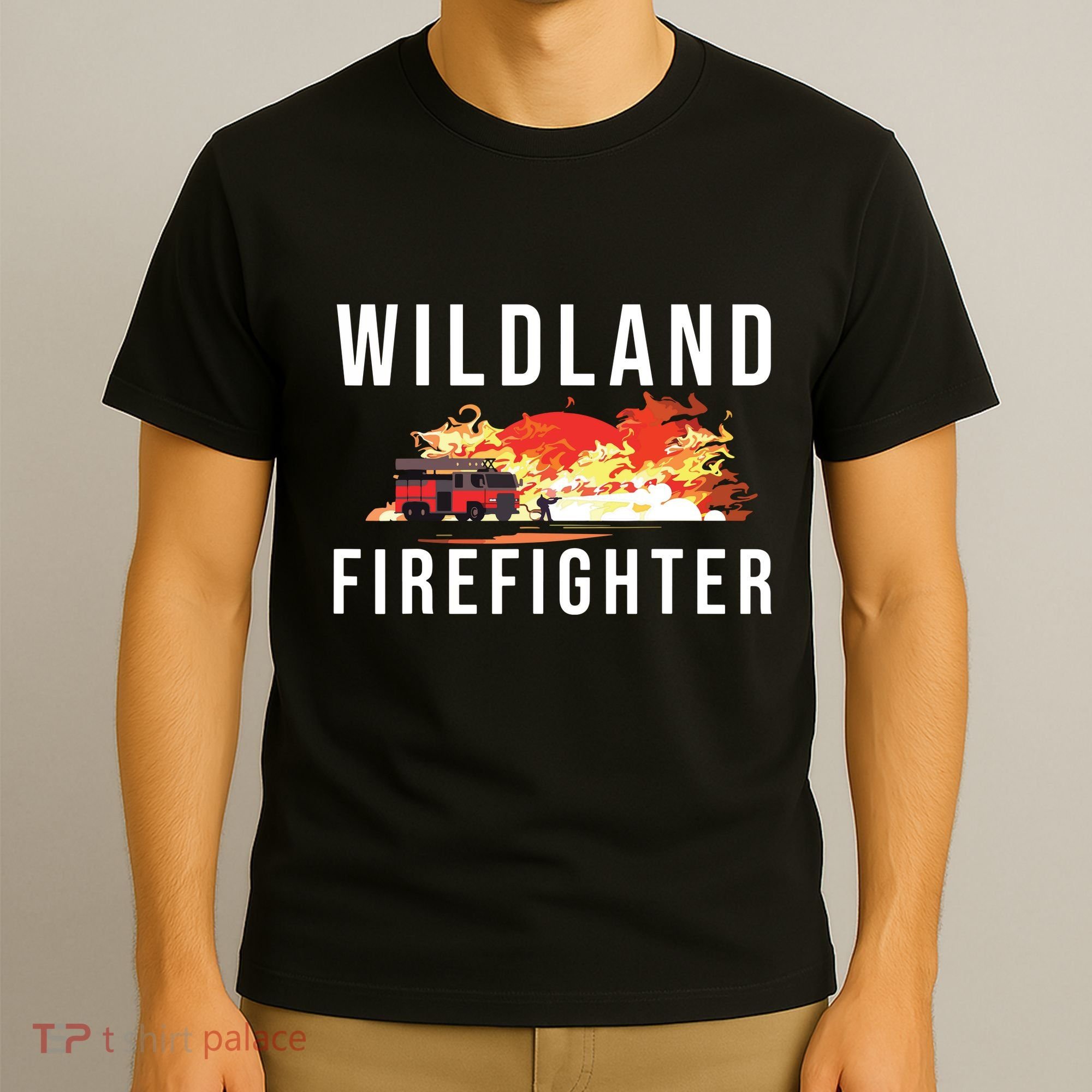 Wildland Firefighter Boots Fireman Fire Rescue Firefighting T-Shirt