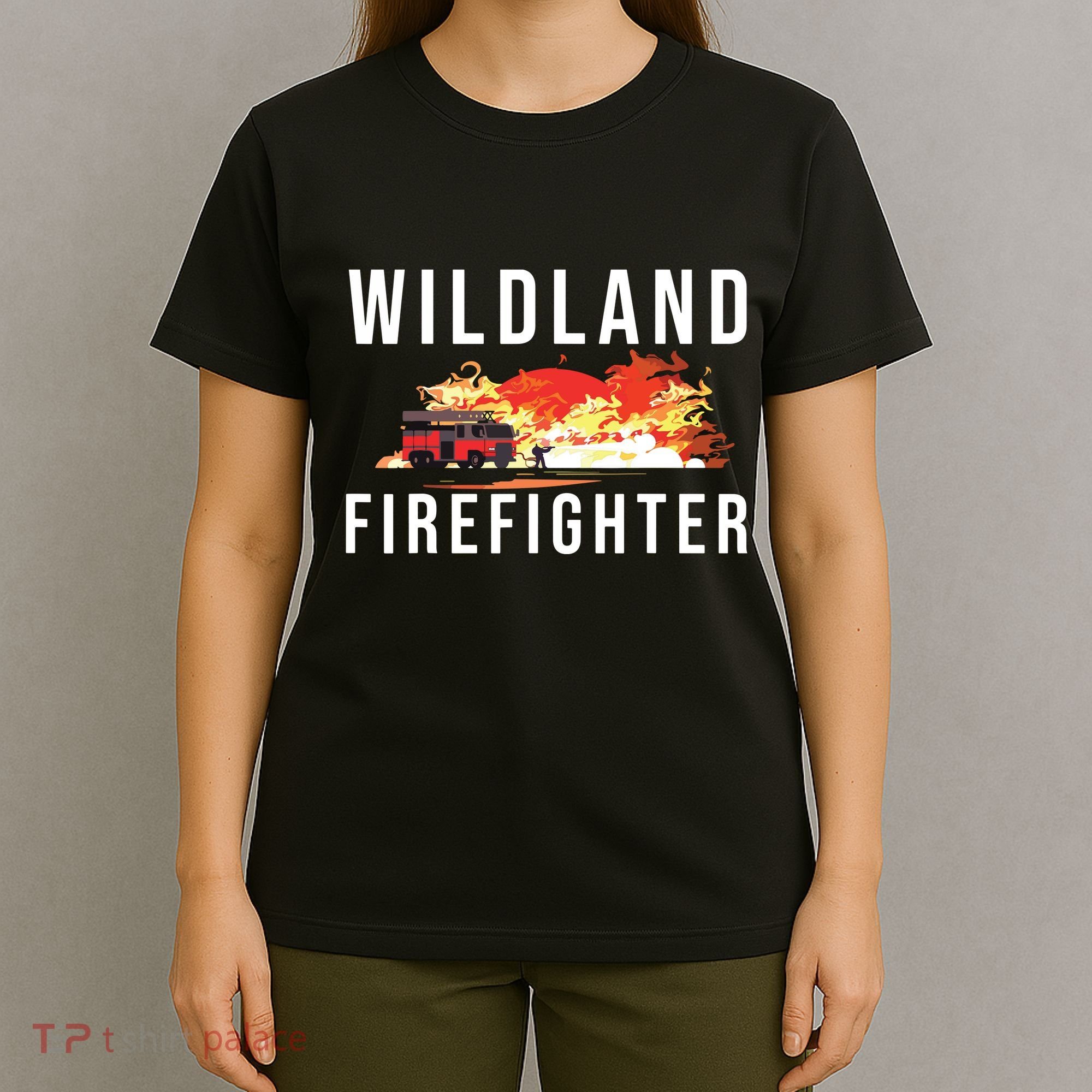 Wildland Firefighter Boots Fireman Fire Rescue Firefighting T-Shirt