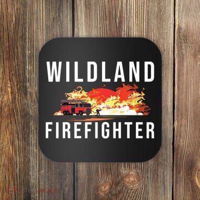 Wildland Firefighter Boots Fireman Fire Rescue Firefighting Coaster
