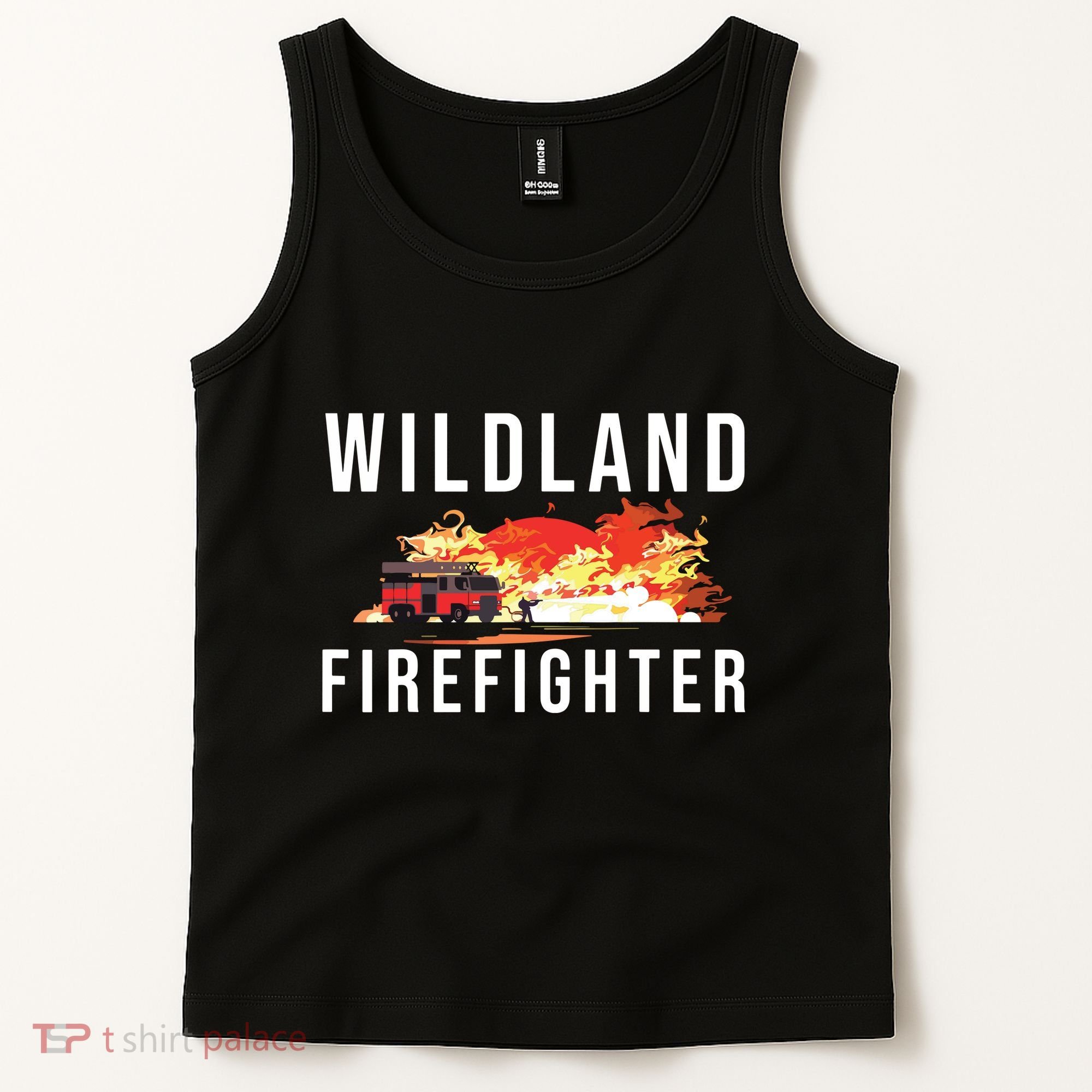 Wildland Firefighter Boots Fireman Fire Rescue Firefighting Tank Top