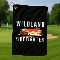 Wildland Firefighter Boots Fireman Fire Rescue Firefighting Golf Towel thumb 1