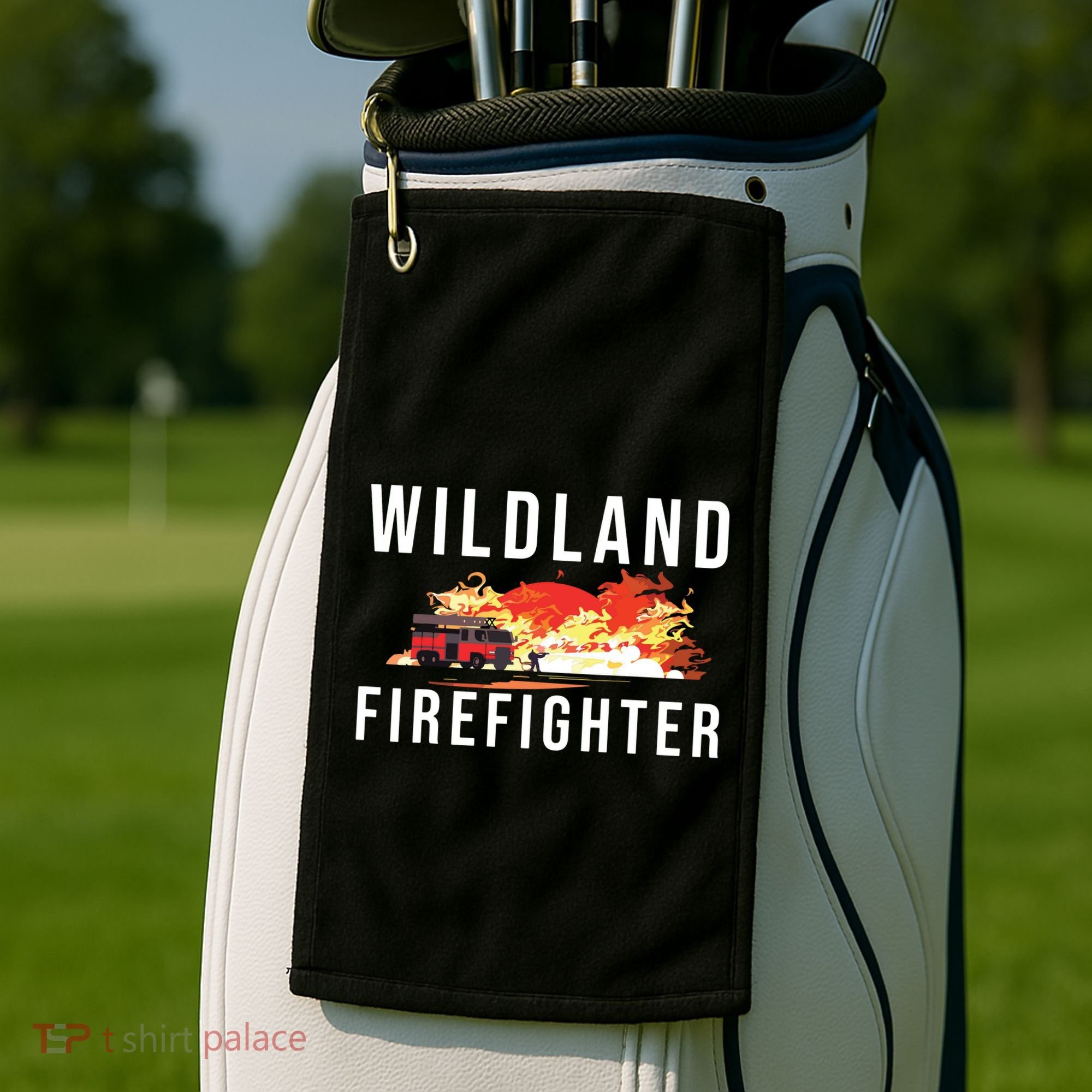 Wildland Firefighter Boots Fireman Fire Rescue Firefighting Golf Towel