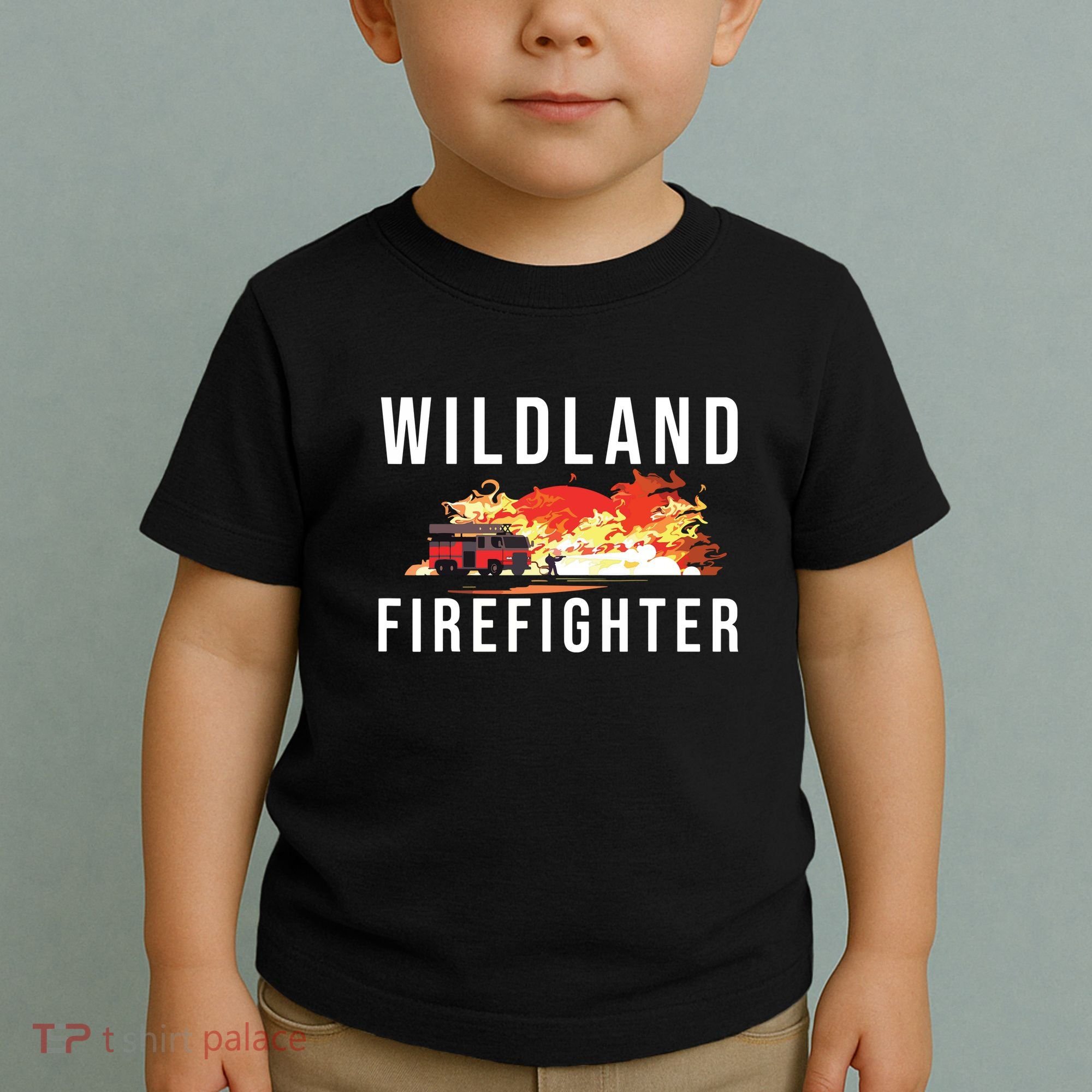 Wildland Firefighter Boots Fireman Fire Rescue Firefighting Toddler T-Shirt