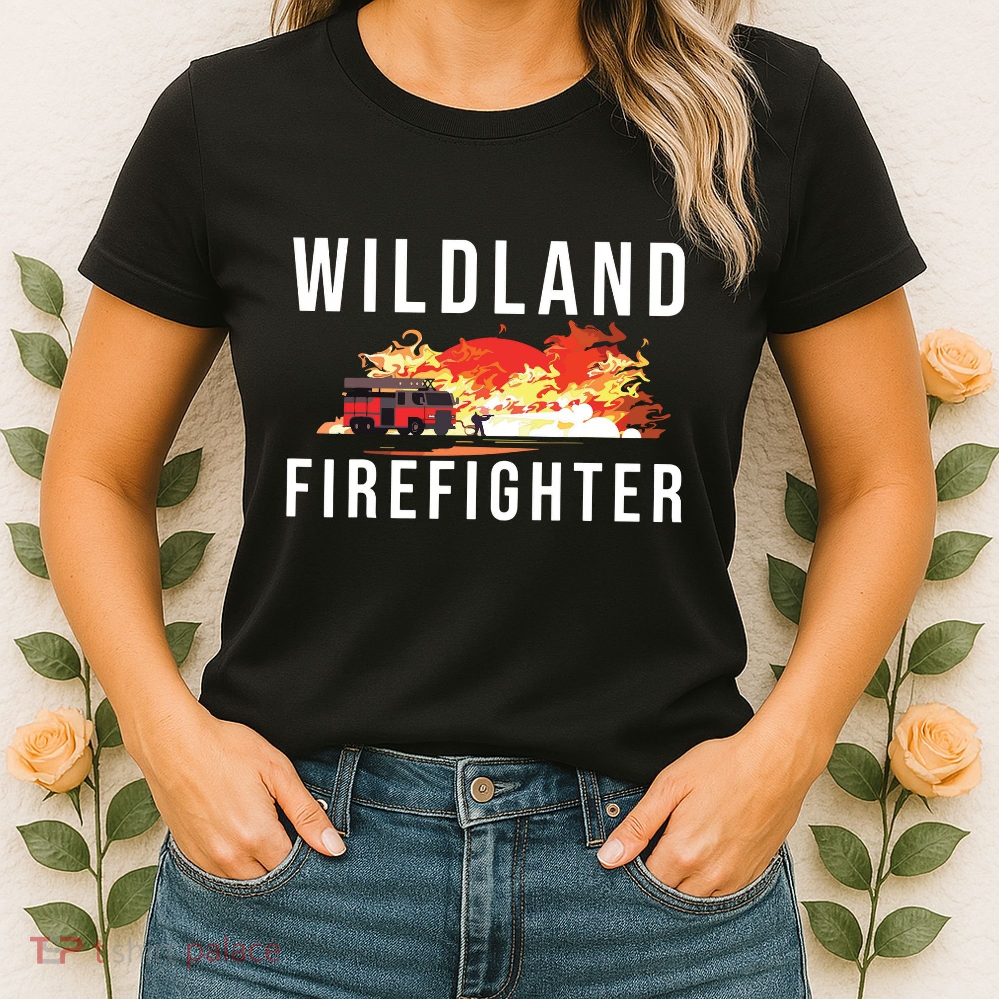 Wildland Firefighter Boots Fireman Fire Rescue Firefighting Women's T-Shirt