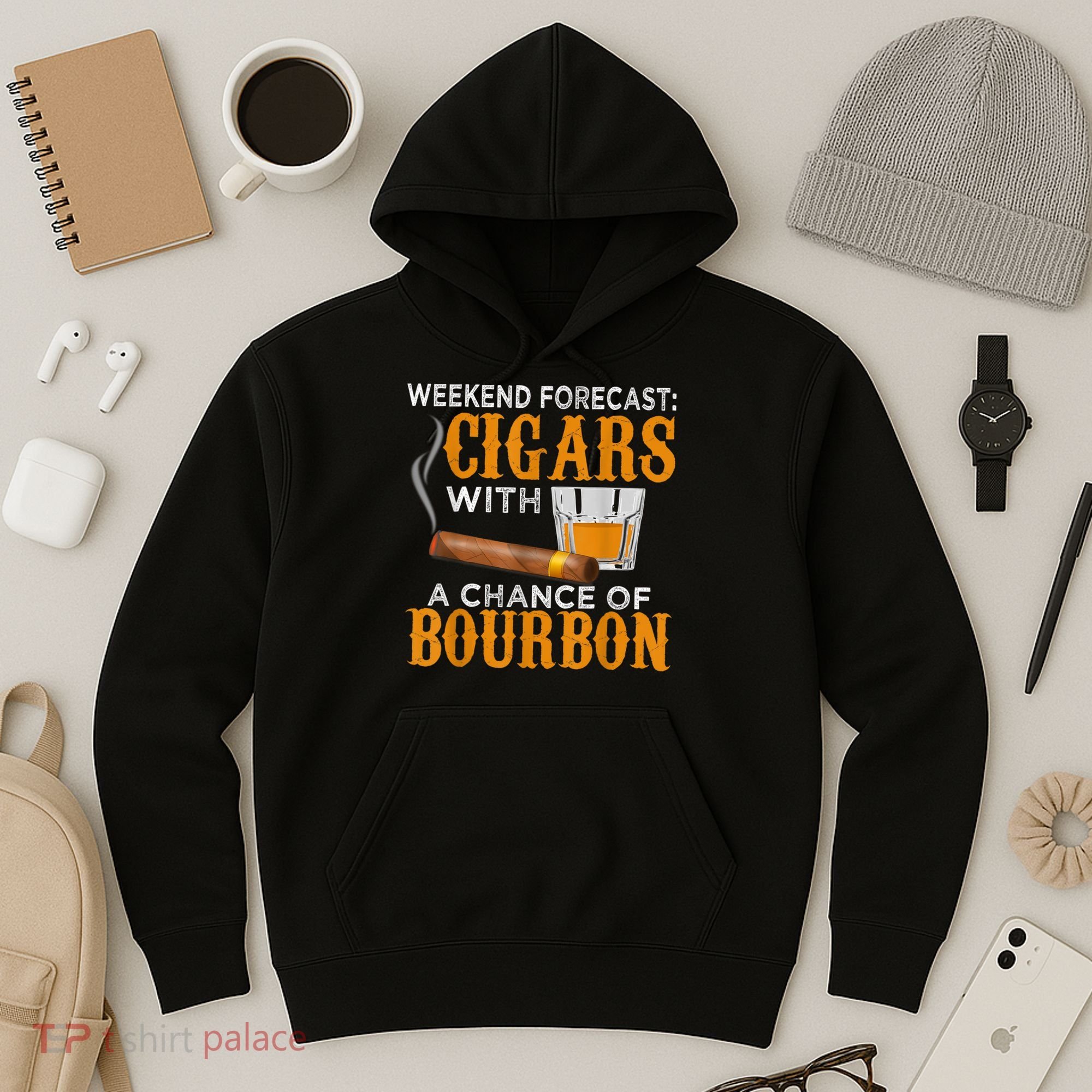 Weekend Forecast Cigars Chance Of Bourbon Cigar For Dad Hoodie