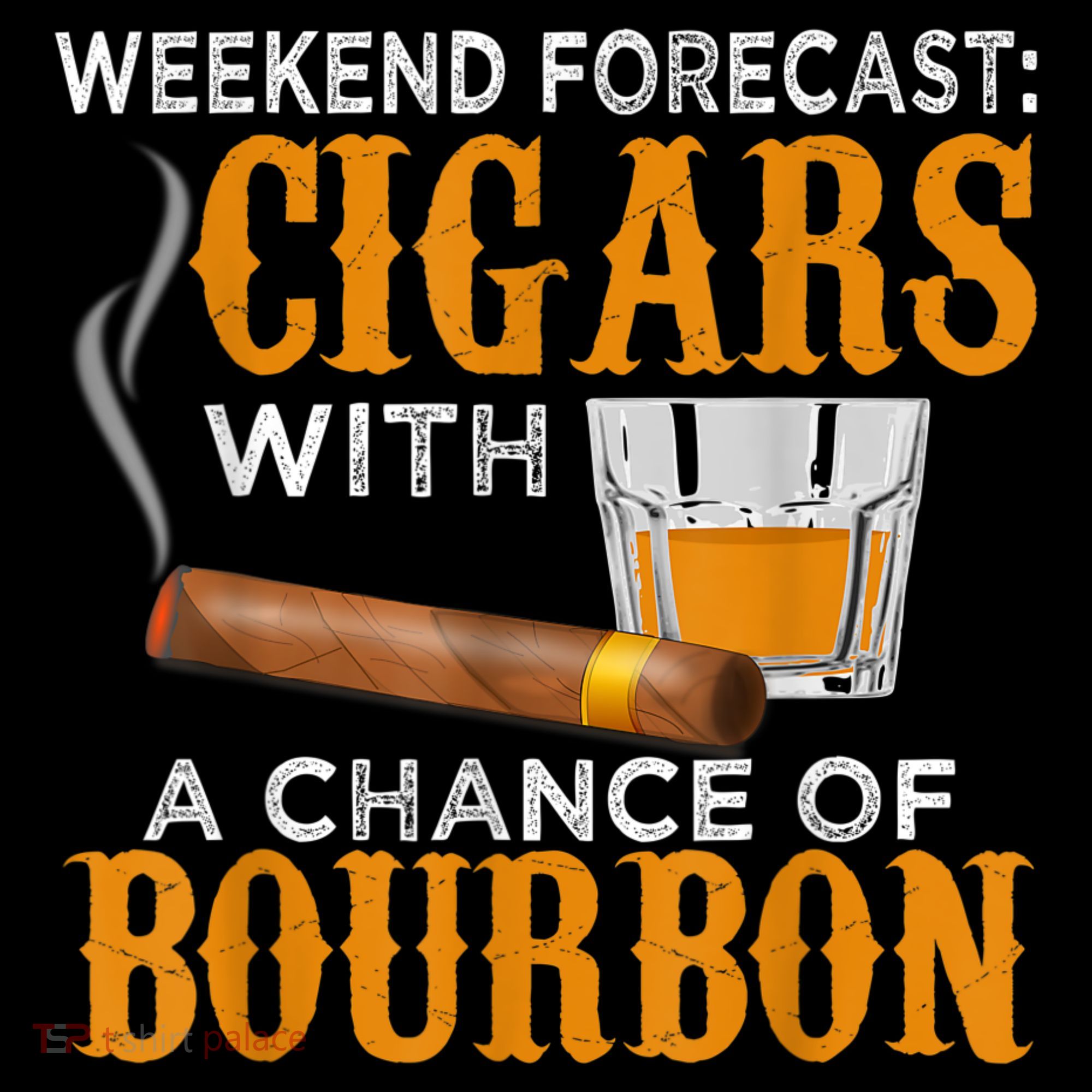 Weekend Forecast Cigars Chance Of Bourbon Cigar For Dad Women's Hoodie