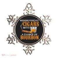 Weekend Forecast Cigars Chance Of Bourbon Cigar For Dad Ornament thumb 0