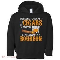 Weekend Forecast Cigars Chance Of Bourbon Cigar For Dad Toddler Hoodie thumb 0