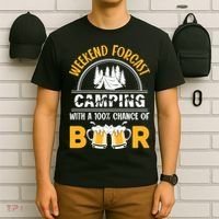 Weekend Forecast Camping With A 100% Chance Of Beer Funny Camping T-Shirt thumb 6