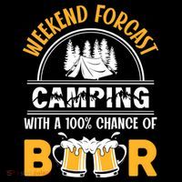 Weekend Forecast Camping With A 100% Chance Of Beer Funny Camping Coffee Mug thumb 5