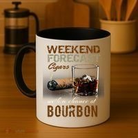 Weekend Forecast Cigars With Chance Bourbon Men Coffee Mug thumb 4
